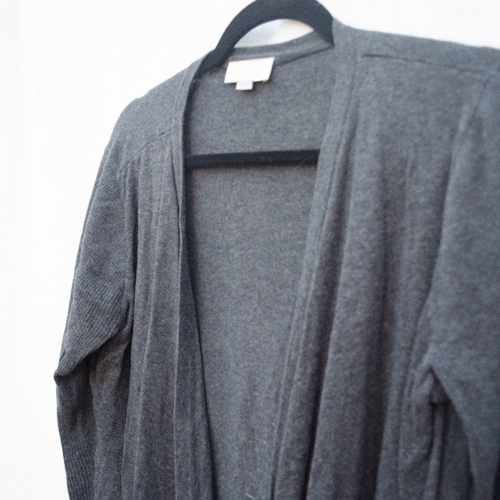 Gray Cardigan | Loft| M